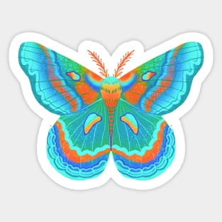 Trippy Cute Moth Drawing Sticker